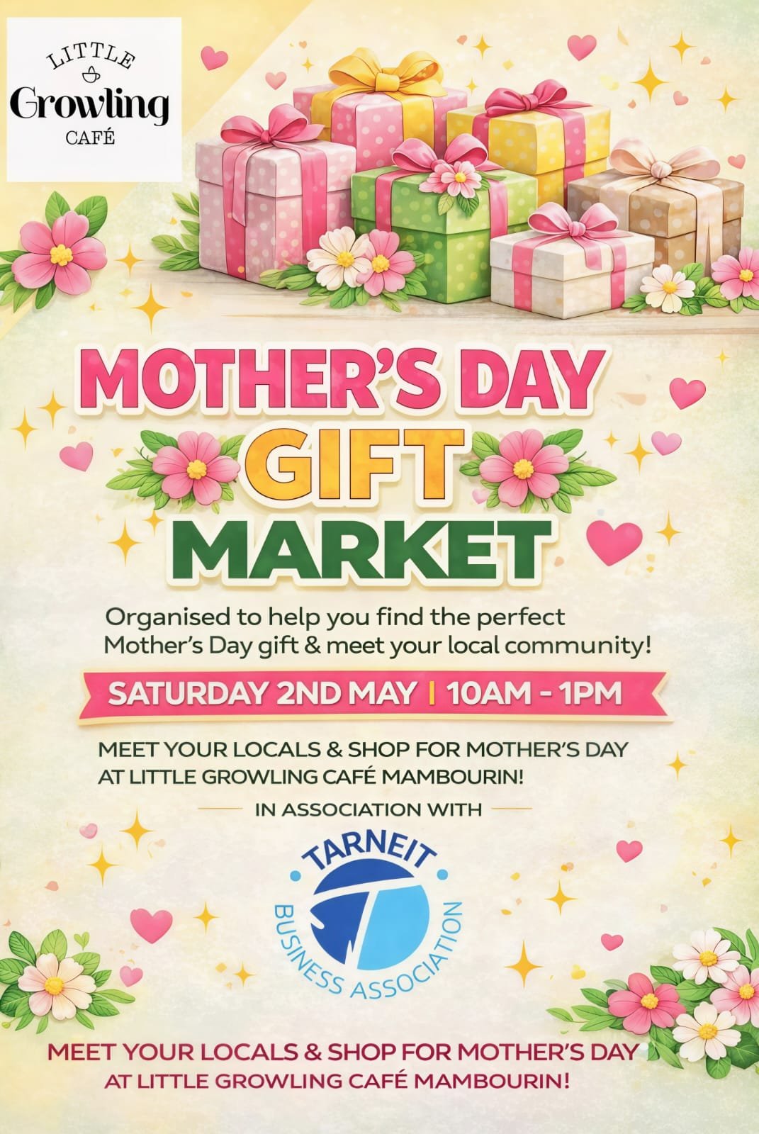 Mother’s Day Gift Market in Mambourin | Little Growling Café Event